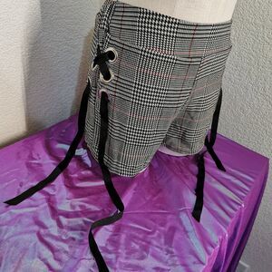 MA*RS Shorts Women's Small Gray Black Jirai Kei Gyaru Gal Office Cosplay Casual